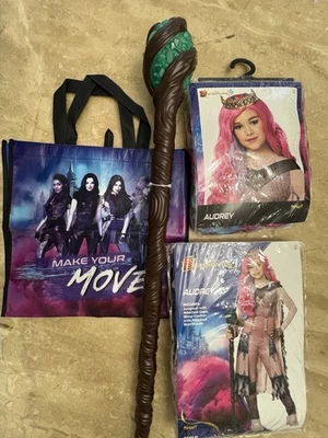 Disney Store Descendants Audrey Costume Set Med 8/10 Play Set Halloween With Wig - Image 1 of 4