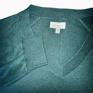 Lucky Brand Pullover Damen mittelgrün Langarm Pulli V-Ausschnitt Freizeit - Bild 1 von 11
