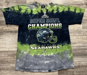 Seattle Seahawks 2014 Super Bowl Champions Shirt Erwachsene Large Batik Sport T-Shirt - Bild 1 von 6