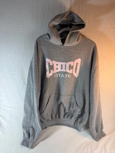 VINTAGE RARE RUSSELL ATHLETIC CHICO STATE HOODIE RARE PINK FONT ADULT XXL 1F - Picture 1 of 12