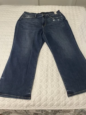 NUEVO Jeans Judy Azul Azul Talla 22W Cintura Alta Pierna Ancha Foto 1 de 4