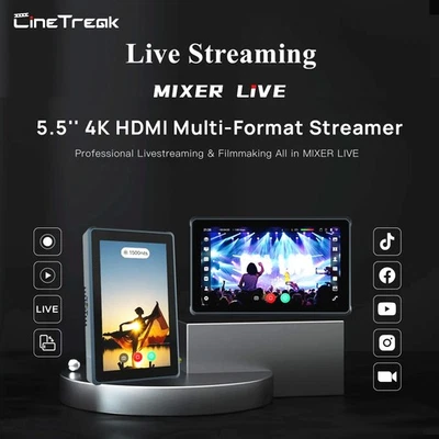 Cinetreak MIXER LiVE Video Switcher 5.5" Touch Screen 1500nits 4K Multi-Format - Image 1 of 4