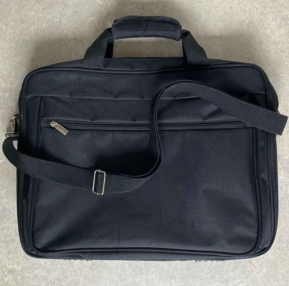 Laptop Bag Toploading 35x43cm Black 4 Zipped Compartments Many Inside Pockets - Image 1 of 4