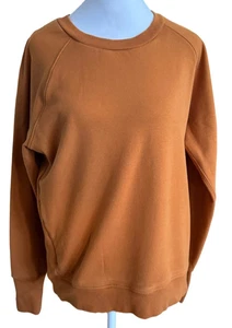 ATHLETA Women's Medium Triumph Crewneck Burnt Orange Sweatshirt - Picture 1 of 4