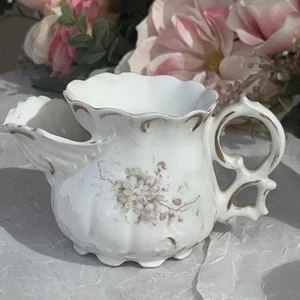 Antique Victorian SHAVING MUG Pink Flowers PATTERN PORCELAIN Unknown - Picture 1 of 7