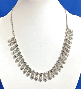 Vintage Marcasite Festoon Necklace - Picture 1 of 5