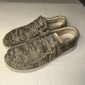 Hey Dude Men's Wally Sox Woodland Camo Size 13| Men’s Shoes - Picture 1 of 9
