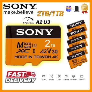 Micro SD Card 2TB 1TB 512GB 256GB 128GB V30 A2 4K 170mb/s TF Memory High Speed - Picture 1 of 14