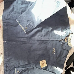 Dri Duck For Her 3X Laurel Jacket Blue Zip Canvas Lined Coat (logo embroidered) - Picture 1 of 11