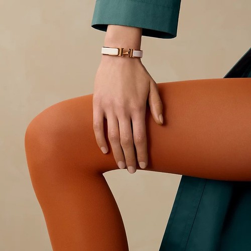 HERMÈS Bracciale Braccialetto Taglia PM HERMES Bianco GHW Clic H