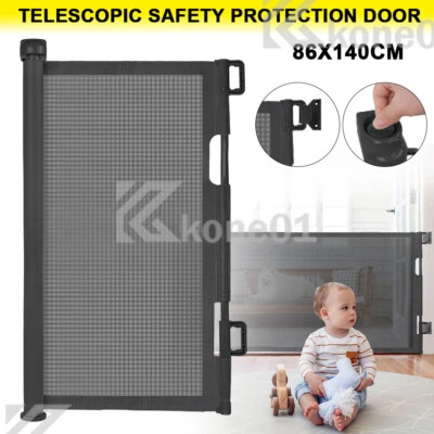 Treppenschutzrollo Absperrgitter Ausziehbar Treppe 0-140cm Türschutzgitter Baby - Bild 1 von 4