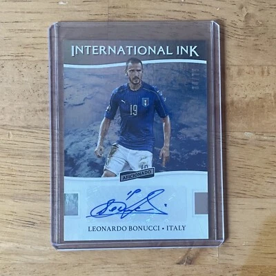 2017 Panini Aficionado Leonardo Bonucci #11-LB cartão automático de futebol /75 - Imagem 1 de 2