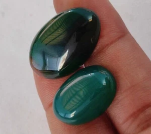 Superb 35 Ct Natural GORGEOUS Bi-Color AGATE SLABES Oval Cut LooseGemstone 2 Pcs - Picture 1 of 11