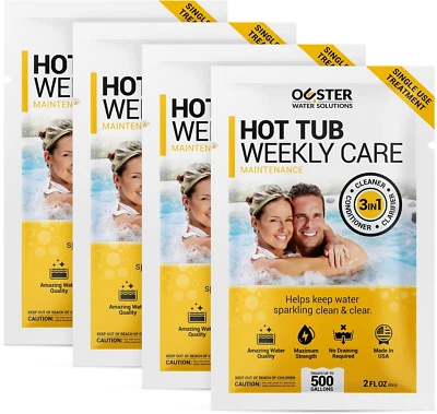 BIO OUSTER 3-In-1 Hot Tub Cleaner, Conditioner, Clarifier - 4 Week Kit for Spas