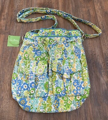 Vera Bradley Quick Draw Crossbody Cinch Bucket Bag English Meadow Purse Retired - Image 1 of 4