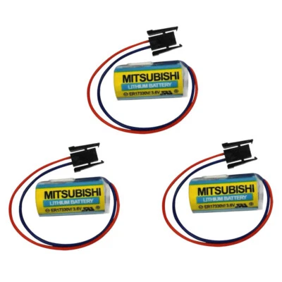 3pc MR-BAT ER17330V/3.6V Mitsubishi A6BAT PLC Battery for FANUC CNC System Power - Image 1 of 4