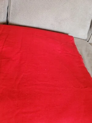 Vintage Sewing Fabric Unbranded Red Cotton Flannel 2.5ydsX36" - Image 1 of 4