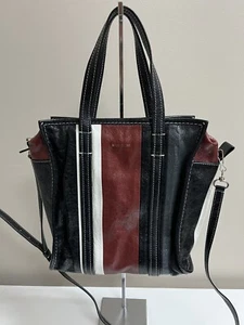 Balenciaga Bazar Convertible Tote Striped Small Leather - Picture 1 of 3