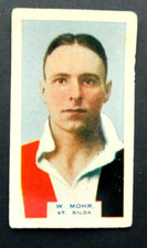 1930 BDV Cigarette Card Victorian Footballers # 43 W Mohr St Kilda VFL AFL