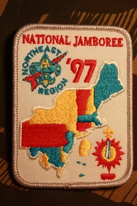 Rare Boy Scout 1997 Northeast Region National Jamboree patch twill background - Picture 1 of 2