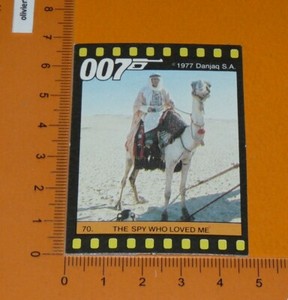 #70 JAMES BOND 007 SPY WHO LOVED ME ROGER MOORE MONTY GUM CARD 1985