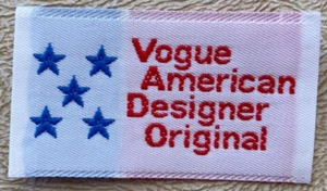 Vintage Vogue American Designer Original Tag Label Sew in Style - Picture 1 of 2