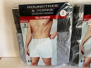 4 Men's Big Man 48 Roundtree & York Full-Cut Boxers Premium - Picture 1 of 12