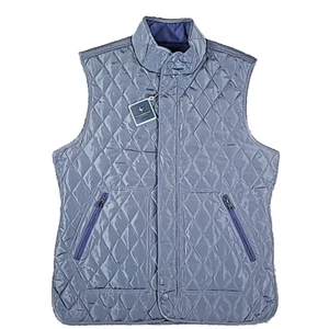 Tailorbyrd Vest Men's Large Navy Blue Full Zip Insulated Quilted New With Tags - Picture 1 of 15