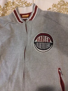 Platinum FUBU Harlem Globetrotters jacket XL Grey/Maroon rare vintage - Picture 1 of 10