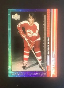 Wayne Gretzky HOF 1999-00 Upper Deck Gretzky Exclusive Insert #3 Timeline Oilers