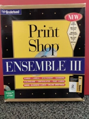 Vintage The Print Shop Ensemble III Windows 95 - Image 1 of 2