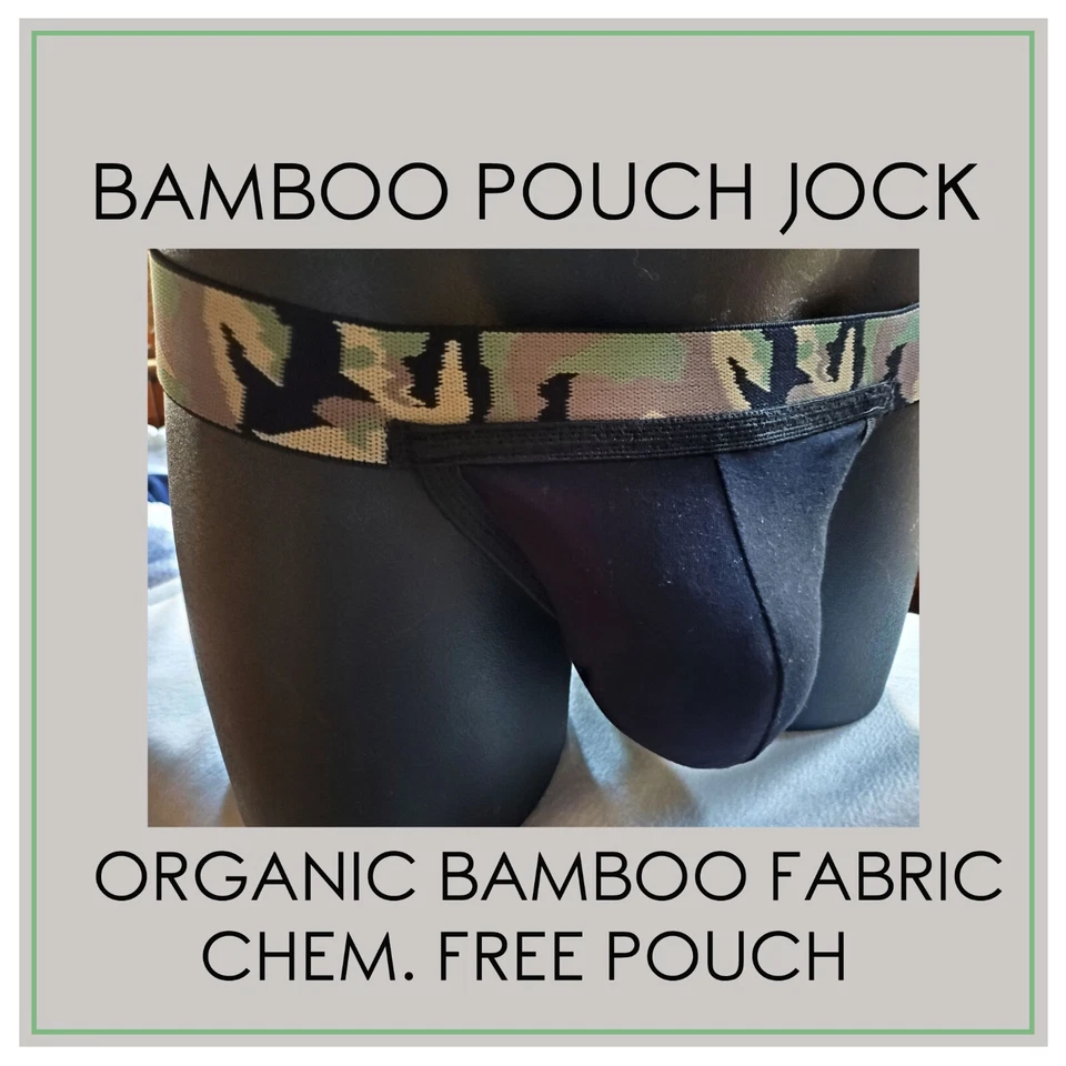 Jock with Organic Black Bamboo Super Soft Pouch with 1 1/2" Camouflage Waistband - Image 1 of 4