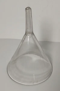 Vintage Plain Heavy Glass Short Stem 1qt Funnel - Picture 1 of 6