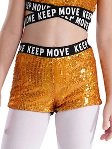 Kids Girls Pants Party Bottoms Gymnastics Shorts Performance Costume Hip-hop - Picture 1 of 59