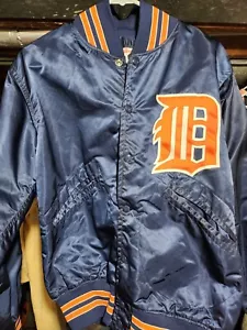 Vintage 80's Wilson Detroit Tigers MLB Satin Jacket Men’s 38 - Picture 1 of 7