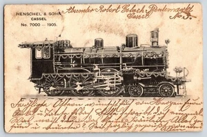 Postcard 1902 Henschel & Sohn Cassel Locomotive No. 7000 - 1905 - Picture 1 of 3