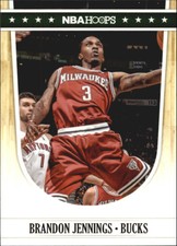 2011-12 Hoops Glossy Milwaukee Bucks Basketball Card #128 Brandon Jennings