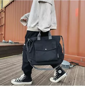 Canvas Crossbody Tote Shoulder Travel Bag with Multi-pocket. Medium 36*32*12cm, - Picture 1 of 7