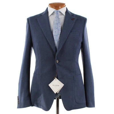 Casaco esportivo Pal Zileri novo com etiquetas mistura de poliéster tamanho 50R (40R EUA) Baron em xadrez azul - Imagem 1 de 4