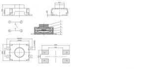 Micro bouton poussoir SMT 3x4x2 mm à 4 broches (4 pins) lot au choix 10-4 - Picture 1 of 2