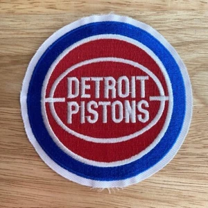 DETROIT PISTONS Embroidered Sew-On/Iron-On 4" Official NBA Vintage Logo Patch - Picture 1 of 2