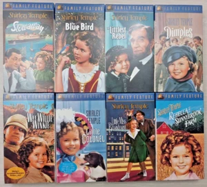 8x Shirley Temple VHS Stowaway Blue Bird Little Rebel Dimples Winkle Colonel - Picture 1 of 7