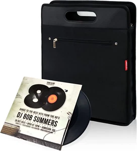 Vinyl Record Travel Carrying Bag - Durable LP Records Vinyl Albums Organizer - Picture 1 of 9