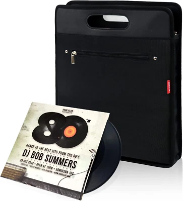 Bolsa de transporte de viaje para discos de vinilo - Organizador de álbumes de vinilo para discos LP duraderos Foto 1 de 4