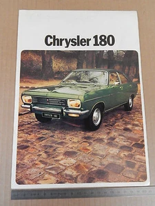 DEPLIANT ORIGINALE CHRYSLER 180 BROCHURE PROMO - Foto 1 di 2