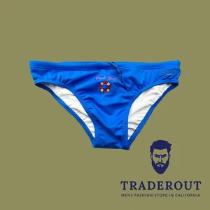 H.E.Arts Pool Boy custom Embroidery Speedo Men blue Endurance+ swim Brief - Picture 1 of 6