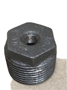 1"x1/8" Black Bushing-HEX BUSHING-RADIATOR VENT BUSHING-BLEEDER VALVE - Picture 1 of 2