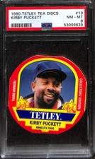 1990 TETLEY TEA DISCS #13 KIRBY PUCKETT PSA 8 53999639
