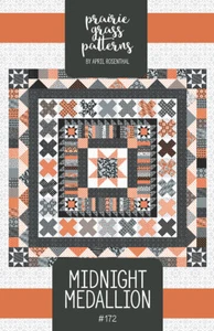 Quilt Pattern MIDNIGHT MEDALLION PRAIRIE GRASS Fat Qtr Friendly MIDNIGHT MAGIC - Picture 1 of 4