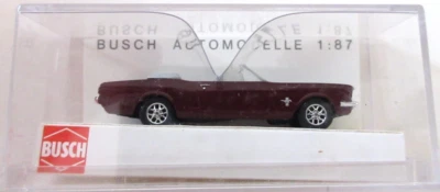 HO SCALE BUSCH 47505 FORD MARROON 1964 MUSTANG CABRIO - Image 1 of 2